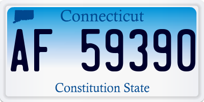 CT license plate AF59390