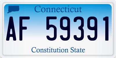 CT license plate AF59391