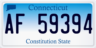 CT license plate AF59394