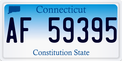 CT license plate AF59395