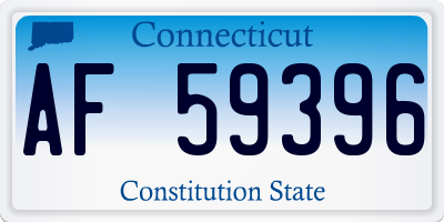 CT license plate AF59396