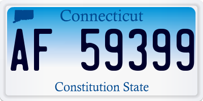 CT license plate AF59399