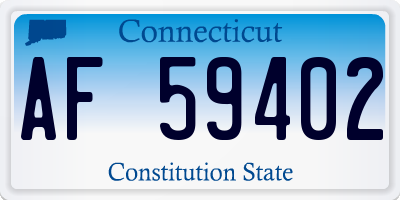 CT license plate AF59402