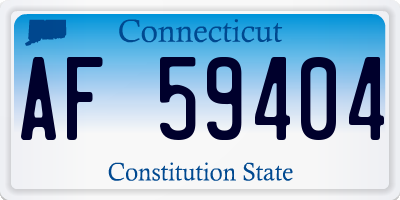 CT license plate AF59404