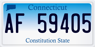CT license plate AF59405