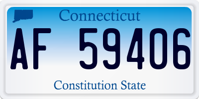 CT license plate AF59406