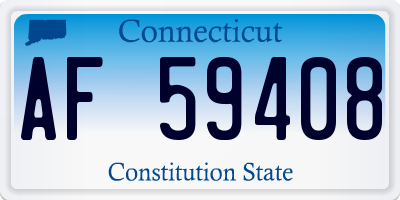 CT license plate AF59408