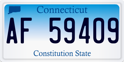CT license plate AF59409