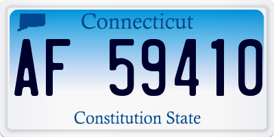 CT license plate AF59410