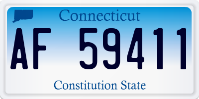 CT license plate AF59411