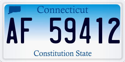 CT license plate AF59412