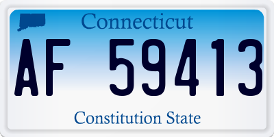 CT license plate AF59413