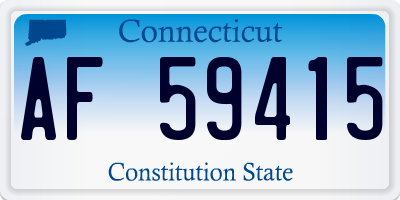 CT license plate AF59415