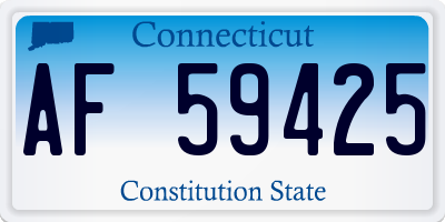 CT license plate AF59425