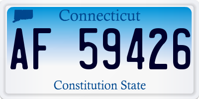 CT license plate AF59426
