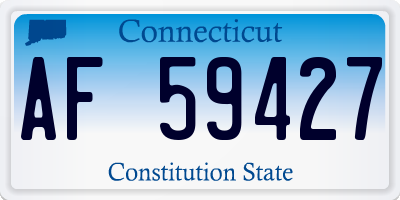CT license plate AF59427