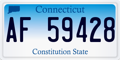 CT license plate AF59428