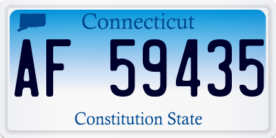 CT license plate AF59435