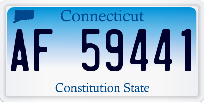 CT license plate AF59441