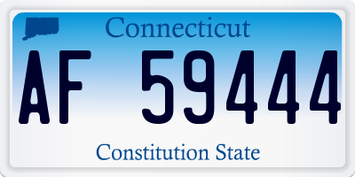CT license plate AF59444