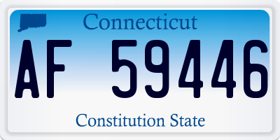 CT license plate AF59446