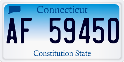 CT license plate AF59450