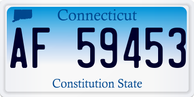 CT license plate AF59453
