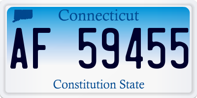 CT license plate AF59455