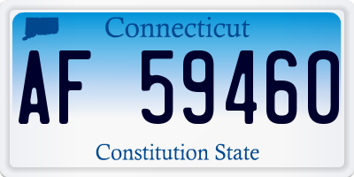 CT license plate AF59460