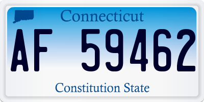 CT license plate AF59462