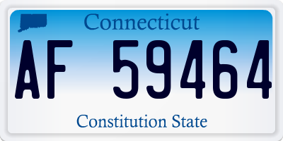 CT license plate AF59464