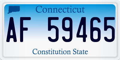 CT license plate AF59465