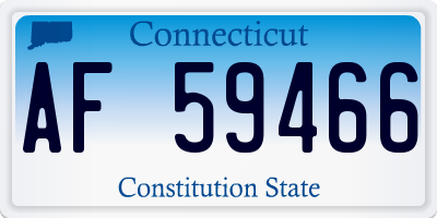 CT license plate AF59466