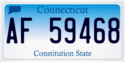 CT license plate AF59468