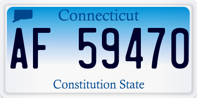 CT license plate AF59470