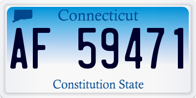 CT license plate AF59471