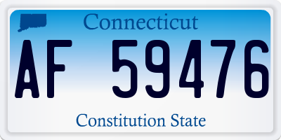 CT license plate AF59476