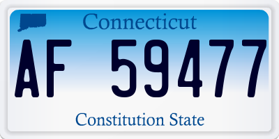 CT license plate AF59477