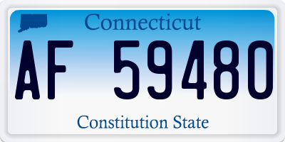 CT license plate AF59480