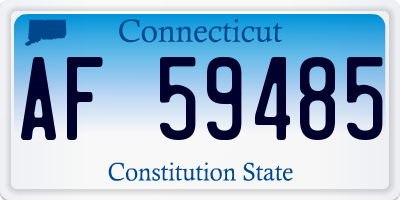 CT license plate AF59485
