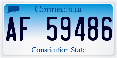 CT license plate AF59486