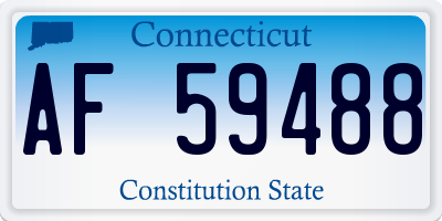 CT license plate AF59488