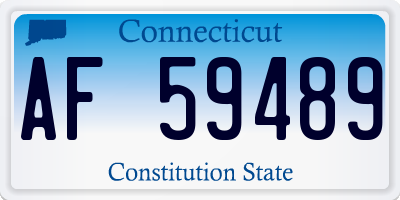 CT license plate AF59489
