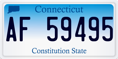 CT license plate AF59495