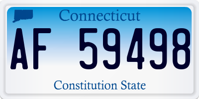 CT license plate AF59498
