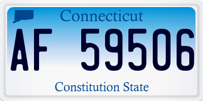 CT license plate AF59506