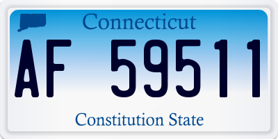 CT license plate AF59511