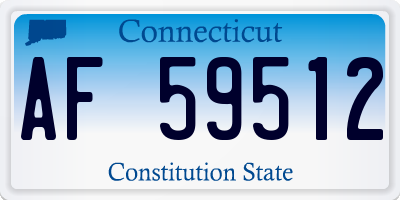 CT license plate AF59512