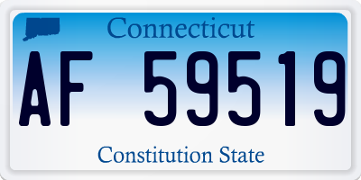 CT license plate AF59519