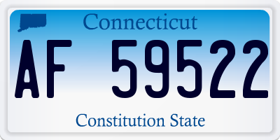 CT license plate AF59522